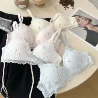 Кружевное нижнее белье Sweet Cherry, женское летнее тонкое нижнее белье с небольшой грудью, пуш-ап, непровисающий дышащий и удобный бюстгальтер без косточек