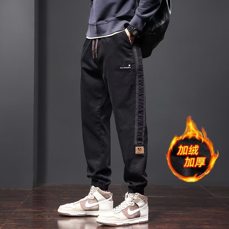 Primavera y otoño American Retro High Street Trend Marca Vaqueros de todo fósforo de moda lavados Vaqueros rectos delgados para hombres