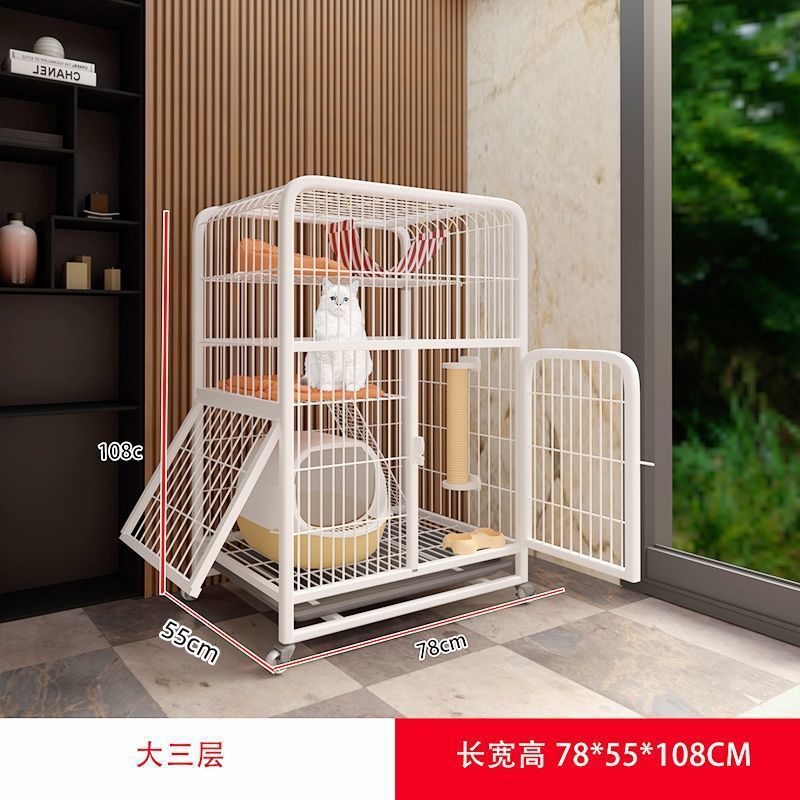 Jaula de gato doméstica interior de dos pisos gato villa no ocupa tierra mascota casa de gatos casa de gatos pequeña casa de gatos casa de gatos