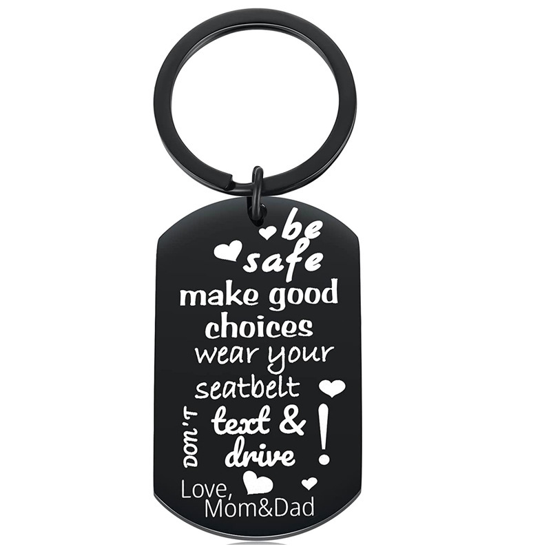 2022 New Personalized Stainless Steel Keychain Don'T Do  Military Brand Gift Titanium Steel Keychain