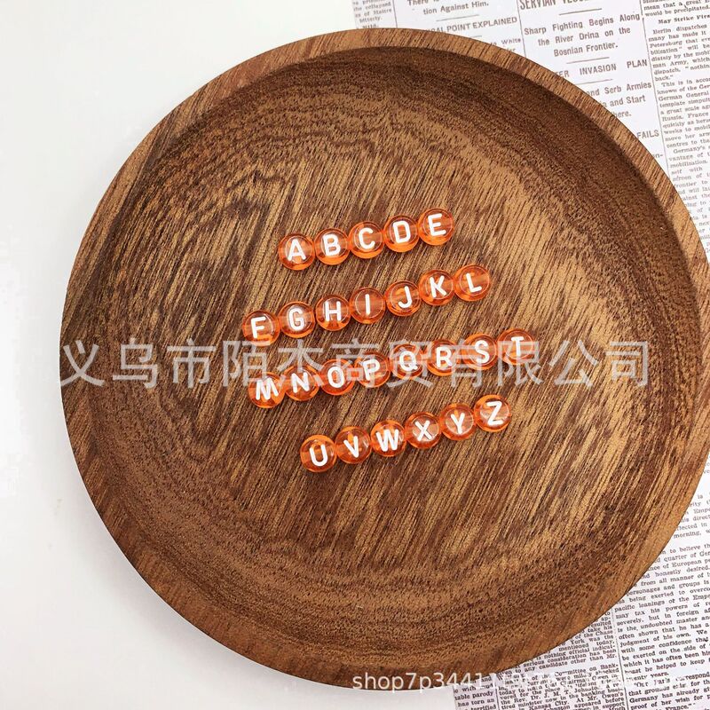 4 × 7 ミリメートルアクリルルースビーズさまざまなスタイルのカラフルな英語アルファベットビーズ DIY ジュエリーアクセサリーブレスレットビーズ|undefined