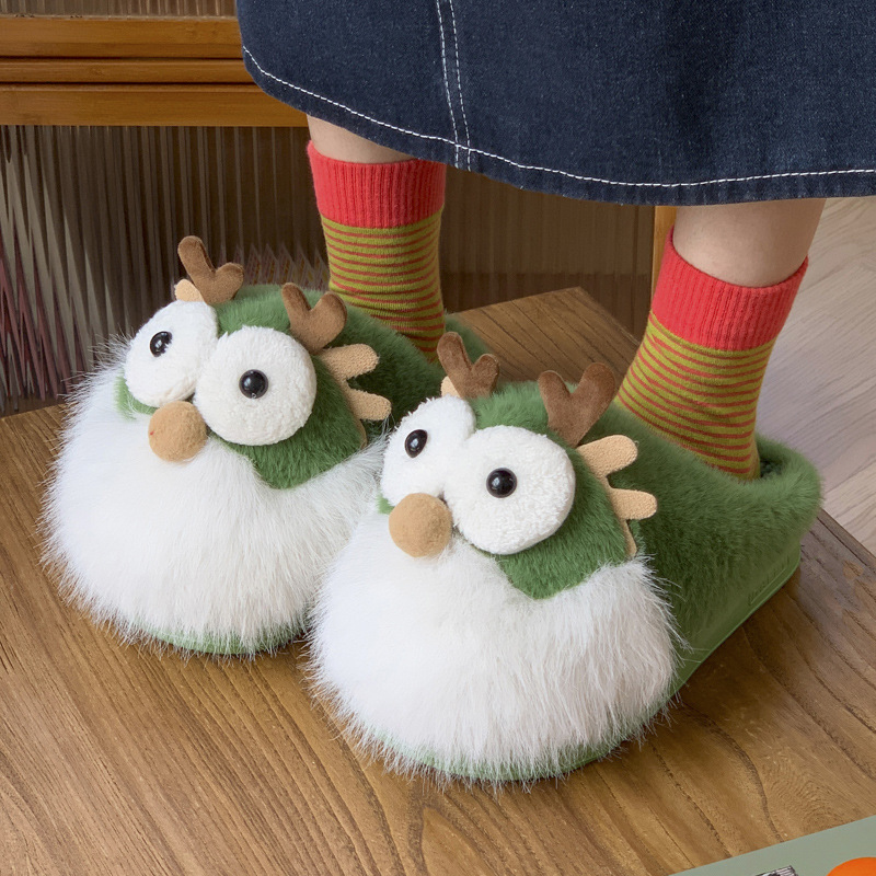 Cartoon cotton for women in autumn winter 2024, new indoor cute, warm, and plush home slippers_voghion.com