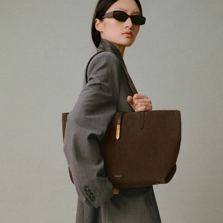 Cross-Border Demellier Large-Capacity Tote Bag with Matte Leather Texture, Fashionable and Simple Shoulder Bag for Commuting