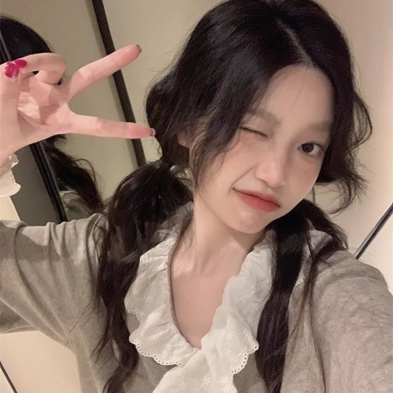 공주 FENGDE 벨벳 양면 우유 벨벳 파자마 여성의 가을과 겨울 2023 새로운 타월면 달콤한 레이스 홈 의류