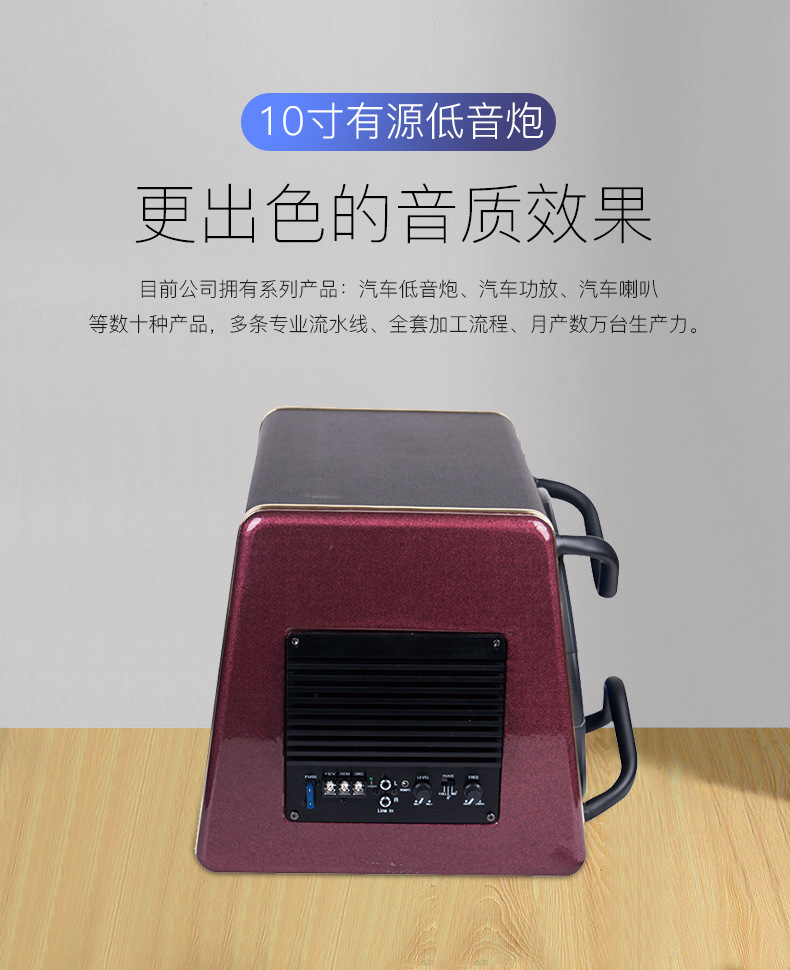 Modified Car Audio Subwoofer 10 Inch Active High Power Car Box