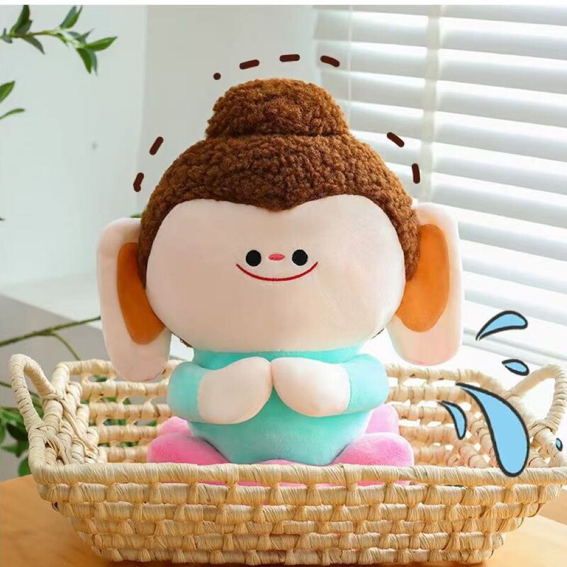 大同可爱莲花小佛玩偶毛绒玩具公仔佛小伴娃娃文创生日礼物抱枕批|undefined