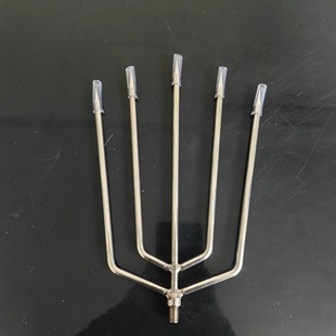 Bold Stainless Steel Harpoon Five-Tooth Fishing Fork 8mm Screw Traditional Fishing 5-Tooth Steel Fork Fishing Gear Supplies Wholesale