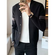 潮牌针织开衫男韩版修身潮流2025春季新款外穿休闲线衣毛衣外套男