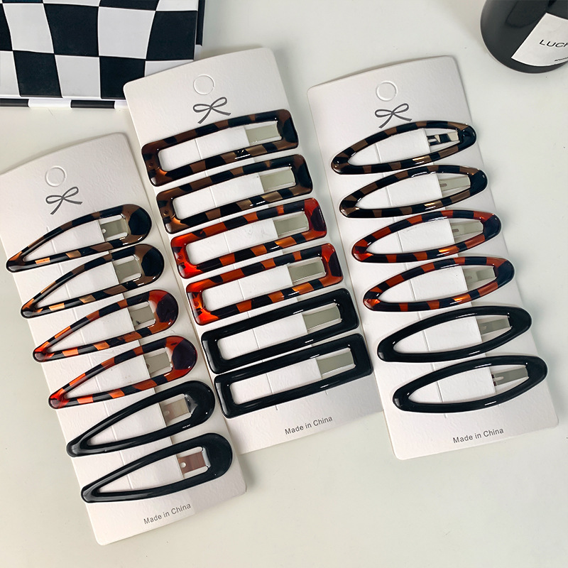 Korean Style Simple Set Hairpin Girl's Good-looking Side Fringe Hairpin Headwear Cute Bb Clip Back Head Hairpin Hair Accessories