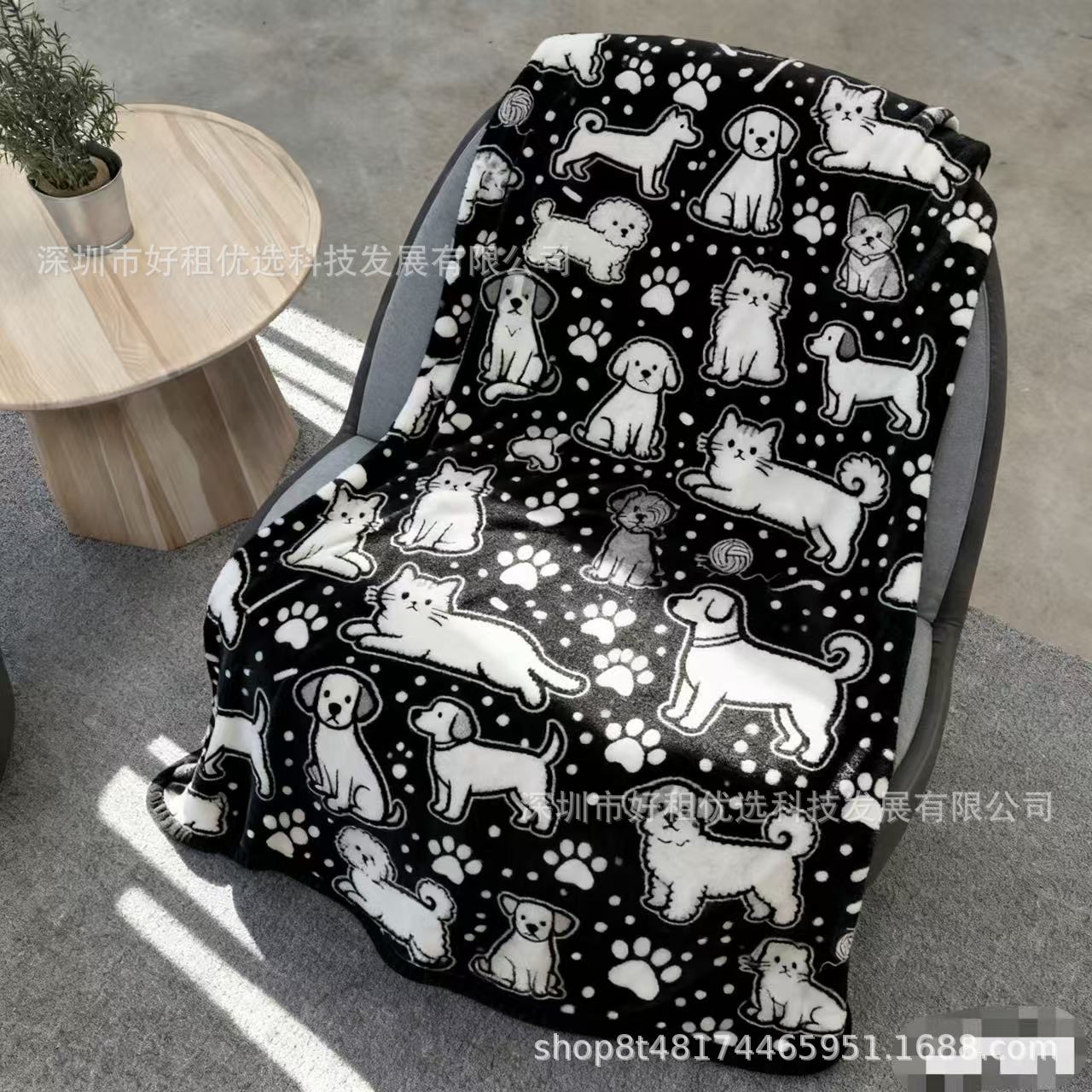 跨境新品亚马逊独立站DIY Coloring Blanket创意解压涂鸦毛毯