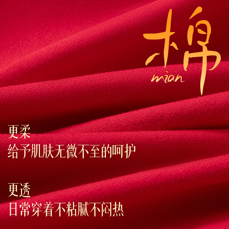 Año de nacimiento ~ Año del dragón, talla grande, abdomen, rojo grande, entrepierna de algodón antibacteriano, cintura alta, 200 kg, más grasa, ropa interior de mujer