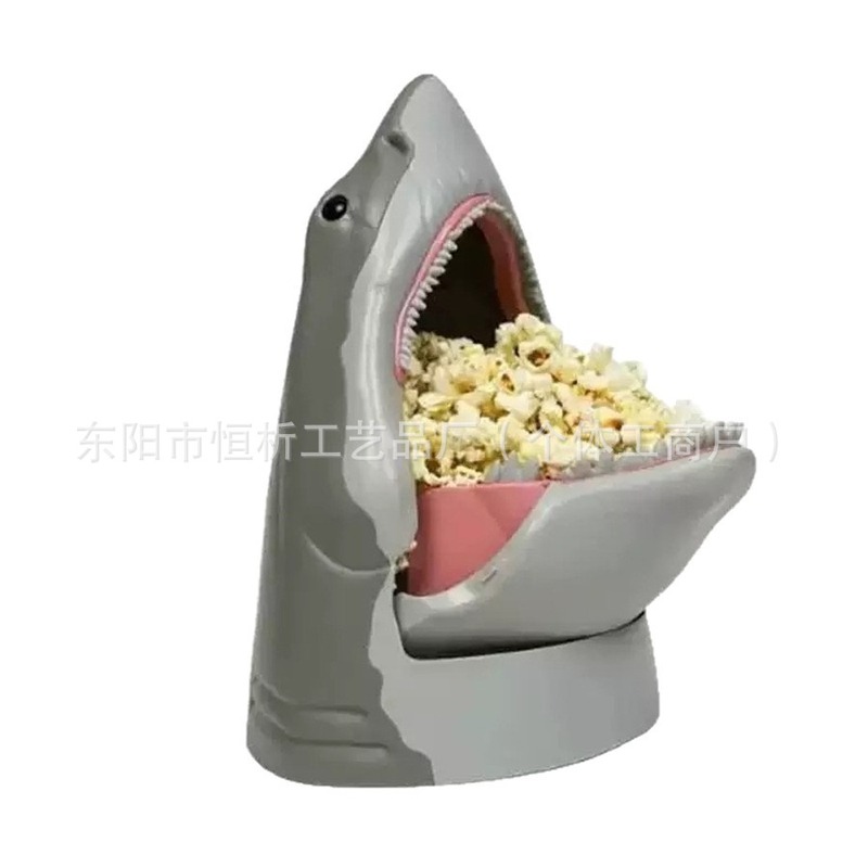 欧美创意JAWS 50th Anniversary Popcorn Bucket鲨鱼形爆米花桶|undefined