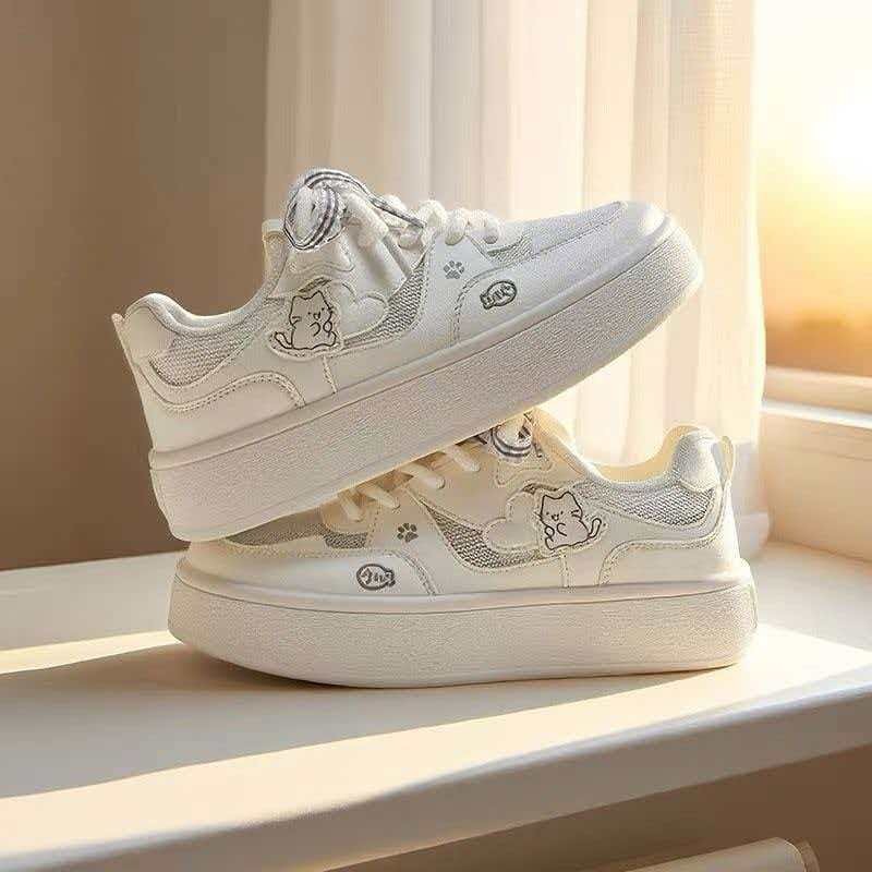 2026 primavera y verano nuevo estilo de estilo estudiantil moda universal encantador plano cómodo ligero zapatos deportivos de entrenamiento de mujeres