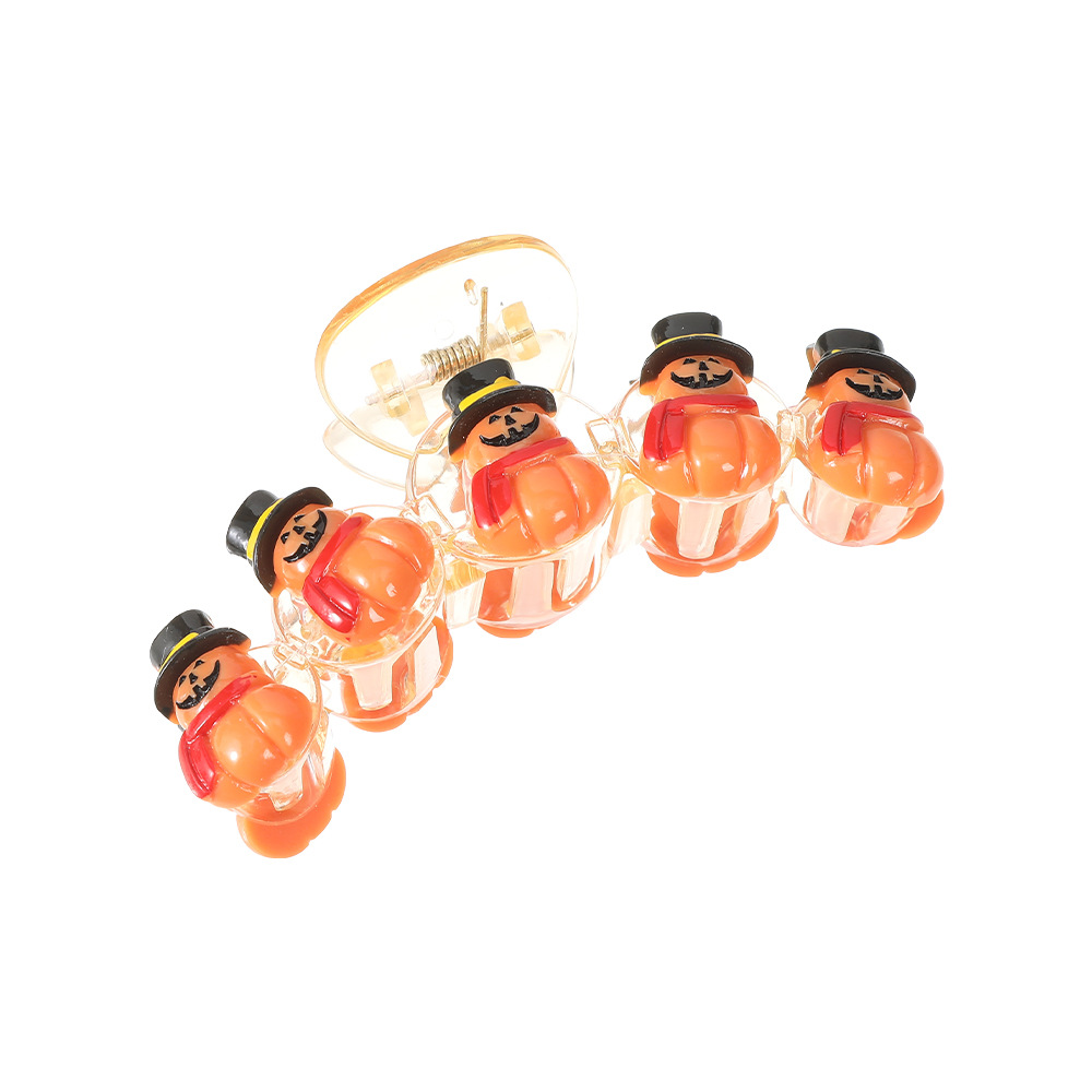 Fantasy and Strange Orange Pumpkin Magic Wizard Hat Children's Bizarre Hairpin Party Cute Hair Accessories_voghion.com