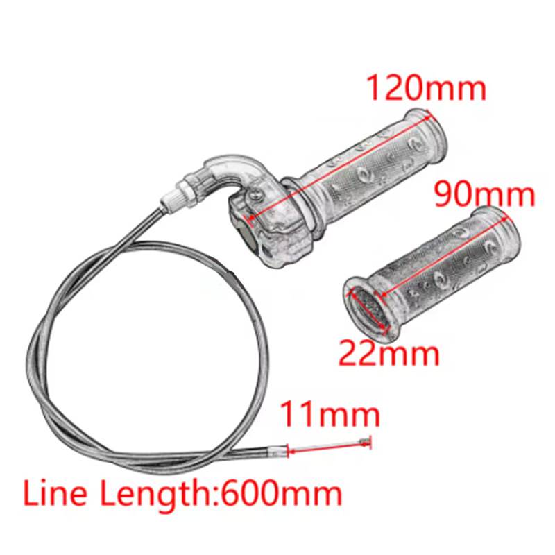 Mini Motorcycle Accessories 47/49Cc Atv Off-Road Four-Wheel Visual Handlebar Cover Throttle Cable Black