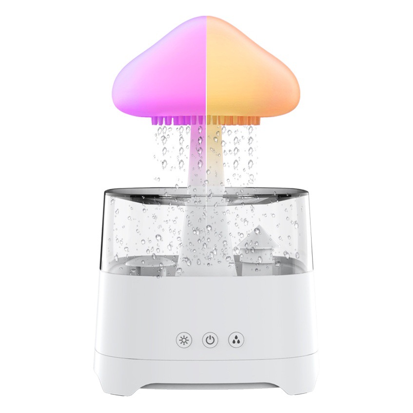 CH08Pro Humidificador de gotas de lluvia de colores Máquina de aromaterapia de aceite esencial de atomización sónica Humidificador de nubes de lluvia con audio Bluetooth