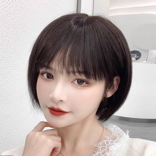 Wig Women's Short Hair Wave Head Modified Face-shape Real-life Hair Short Hair Wig Headgear Short Hair for Women