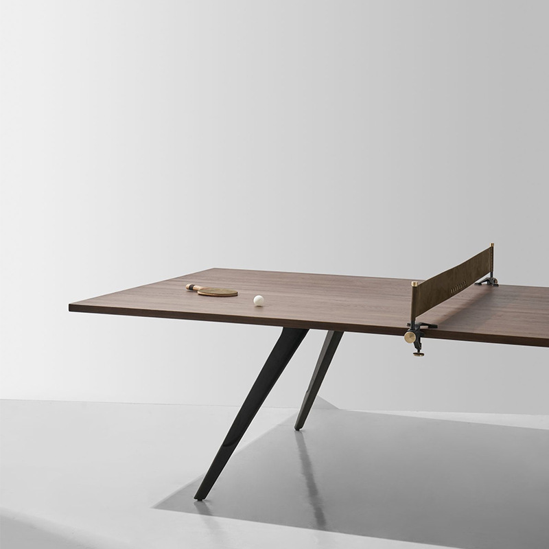 Mesa de ping-pong de madera maciza interior estándar casa villa club de entretenimiento mesa de oficina comercial mesa de comedor de doble uso