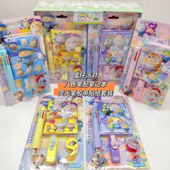 Cartoon Sanrio Eggboy Party 8-color pen ledger set primary school student notebook notepad stationery