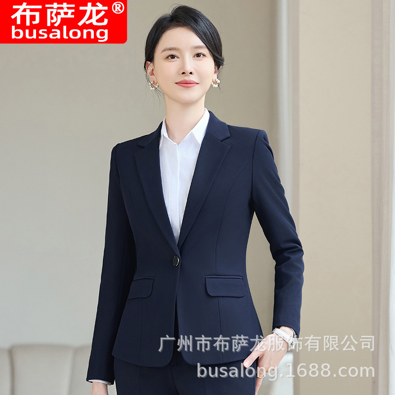 2026 Autumn New Busalong Women's Long Sleeve Professional Suit and Trousers Formal Workwear Set 718 2026 Autumn New Busalong Women's Long Sleeve Professional Suit and Trousers Formal Workwear Set 718