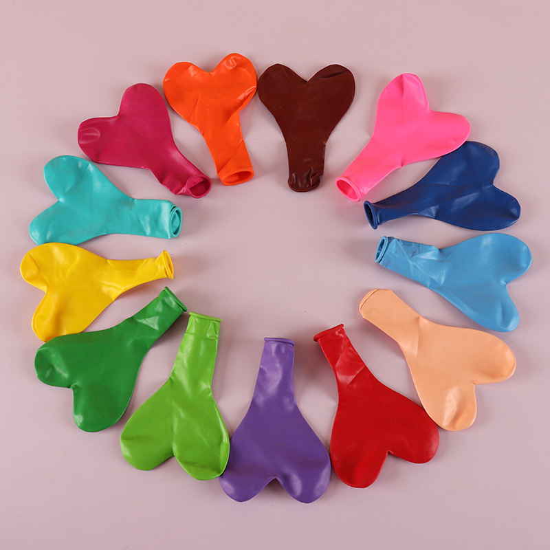 Globos de macarrón rosa dopamina en forma de corazón, decoración de cumpleaños, arreglo de ambiente, globos para el Día de San Valentín y el Día de Qixi.