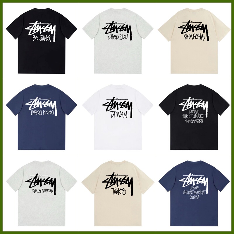 Asian City Limited Edition Correct High-Quality Version Stu 270g Seamless Pure Cotton Short-Sleeve T-Shirt Asian City Limited Edition Correct High-Quality Version Stu 270g Seamless Pure Cotton Short-Sleeve T-Shirt