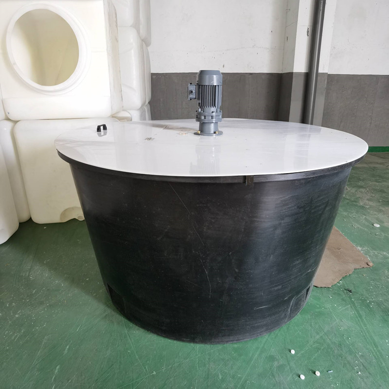 华社现代农业1000L水肥搅拌桶滚塑全新原料可堆码可配搅拌机