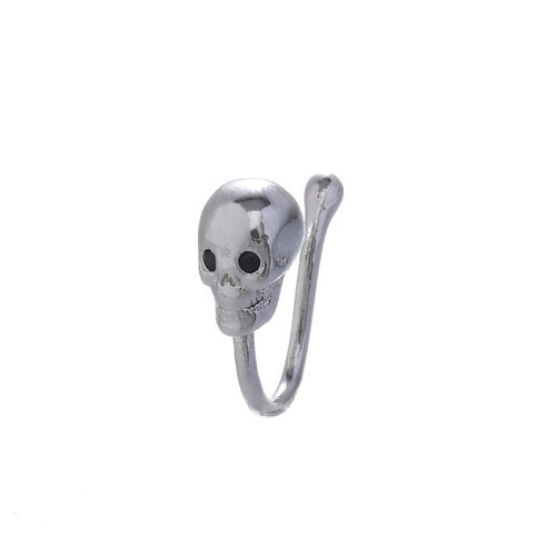 Gute Cross-Border New Skull Head Piercing-Free Nose Clip, European and American Trend Copper Inlaid Zirconia False Nose Ring U-Shaped Piercing Accessory