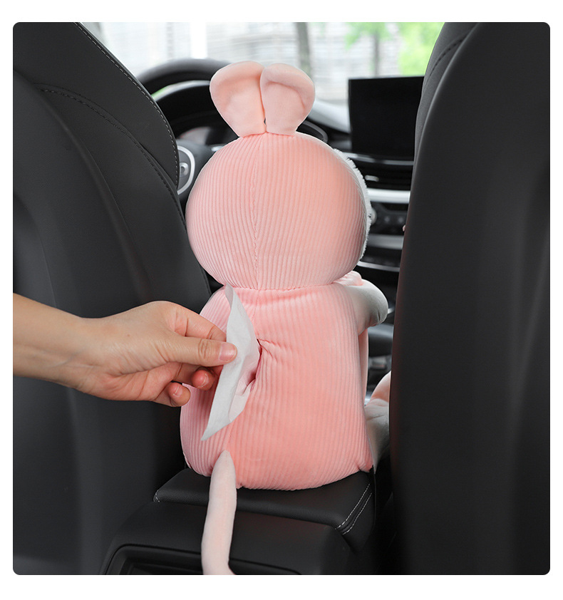 Creative Car Tissue Box, Trash Can, Two-In-One Multi-Functional Car Armrest Box, Paper Box, Cute Car Supplies