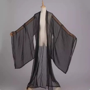 Medieval Long Unisex Single-Layer Sleeve Mesh Cloak Halloween Cloak Secondary Role-Playing Suit