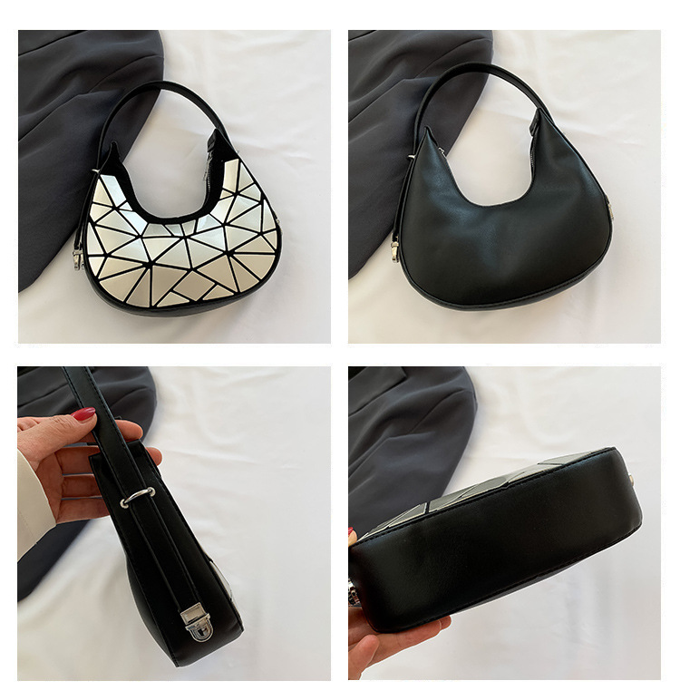 Geometric Armpit Bag For Women Versatile Trendy Shoulder Handbag_voghion.com
