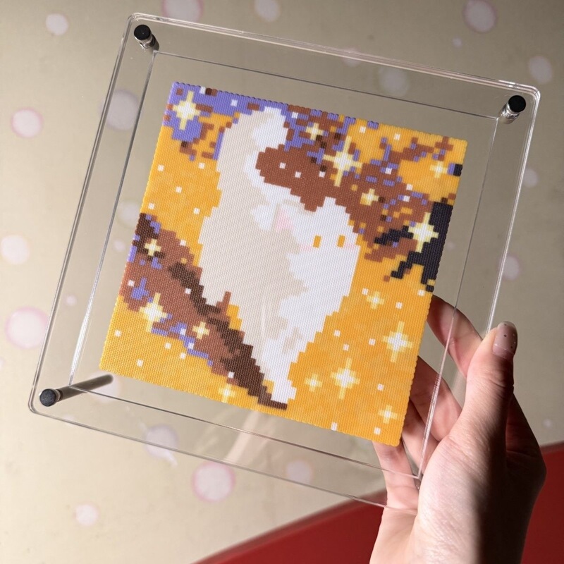Three-layer transparent bead puzzle display stand, transparent shaker puzzle storage, keychain poster display rack