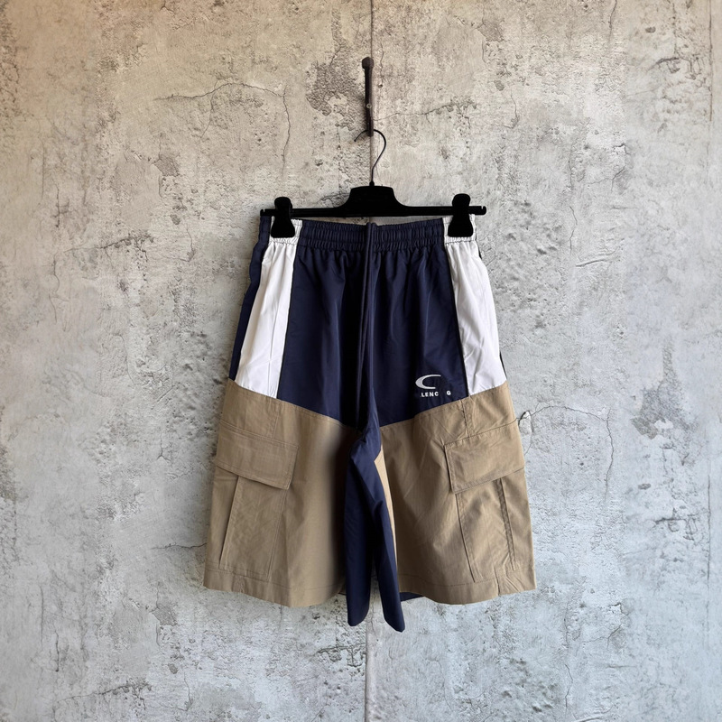 Ceiling High-Quality Paris B 25Fw New Splicing Shorts Technical Fabric Sports and Workwear Splicing