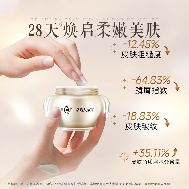 片方の子供の女王の高麗人参クリームはしわに抵抗してしっかりしています。