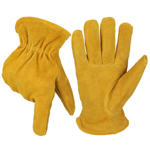 Кожаные рабочие удерживающие тепло уличные ветрозащитные нескользящие износостойкие перчатки