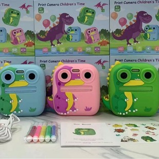 Cross-border New Dinosaur for Children HD Print Camera Video Photo Toy Instant Photograph