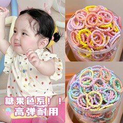 子供のキャンディー色の親指の髪輪の女の子の高弾力の頭紐は髪の毛の紐を刺します。