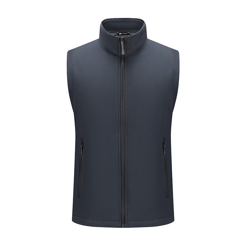 Fotografía al aire libre chaleco de pesca de pelusa transfronterizo doble cara con hombro de hombro de bolsillo chaleco de invierno personalizado hombre