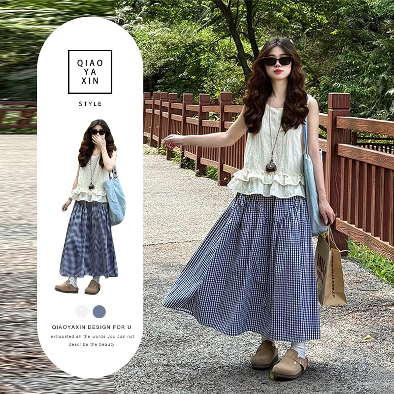 French White Sleeveless dress Women's 2025 New Summer Beautiful Pretty Small Big Beautiful Dress French White Sleeveless dress Women's 2025 New Summer Beautiful Pretty Small Big Beautiful Dress