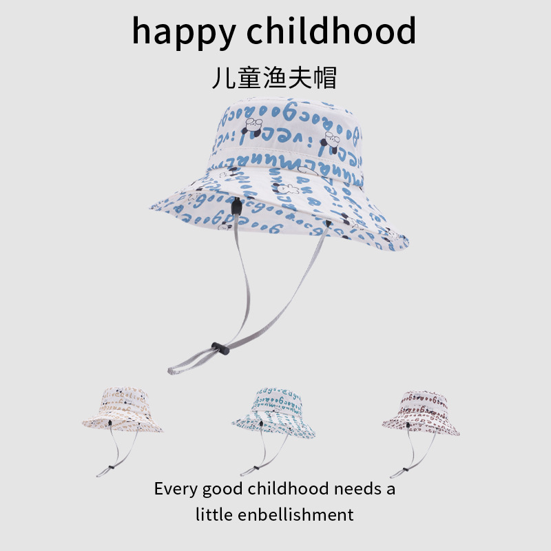 2024 verano nuevo sombrero de bebé para hombres y mujeres sombrero de pescador anti-UV sombrero de moda encantador