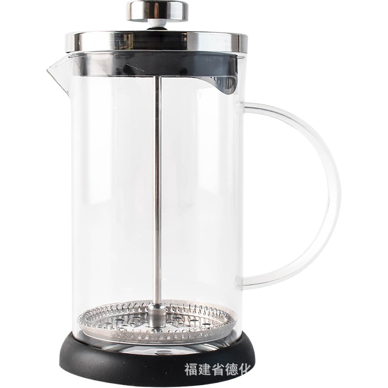 Cafetera de Prensa Francesa de Vidrio de Vidrio de Borosilicato Alto para Hogar y Oficina