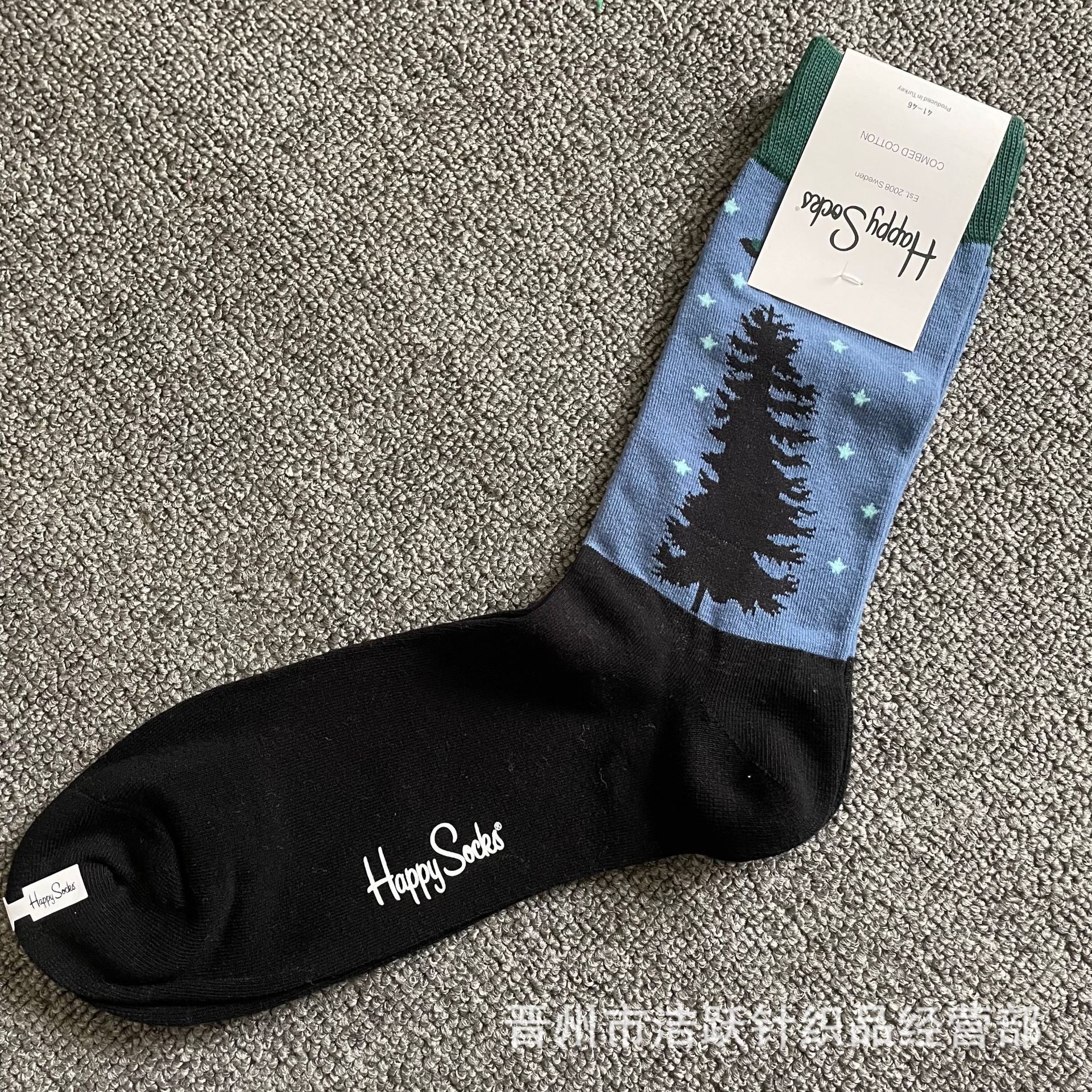 Happy socks新品高品质ハイレザー男性ソックススウェーデンコットンソックスファッションソックスカップルinsロング美脚ソックス