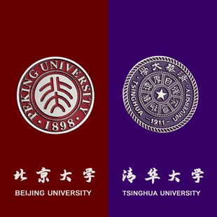 Peking University Tsinghua University Souvenir School Badge Metal Gold-Plated Badge Badge Inspirational Brooch Chinese Style Accessories