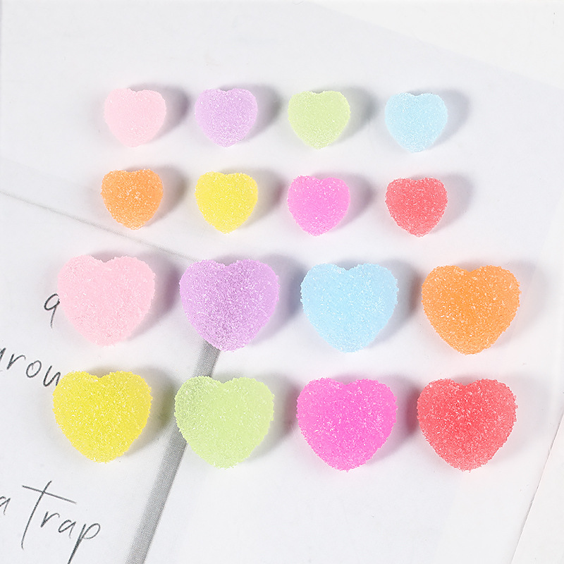 Accesorios de resina suave caramelo amor jalea efecto DIY crema pegamento teléfono móvil Shell parche caja almacenamiento material la horquilla