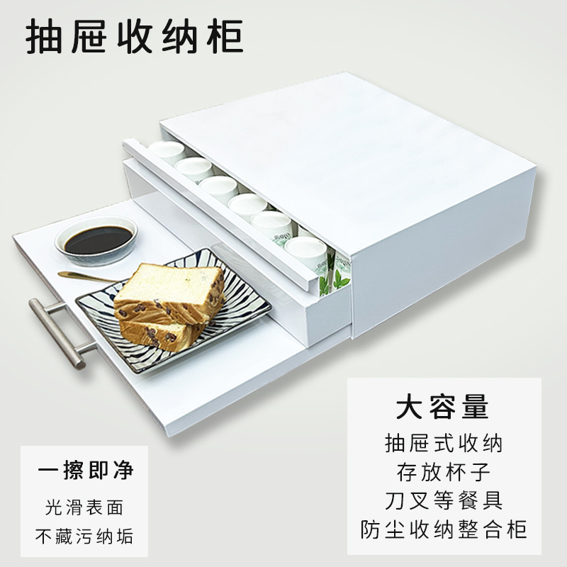 [밀크화이트] 2단 전자레인지 수납선반 [방진매트 무료]