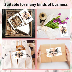 跨境批發粉色感謝卡片Thank you禮品裝飾賀卡鮮花插頁卡空白手寫