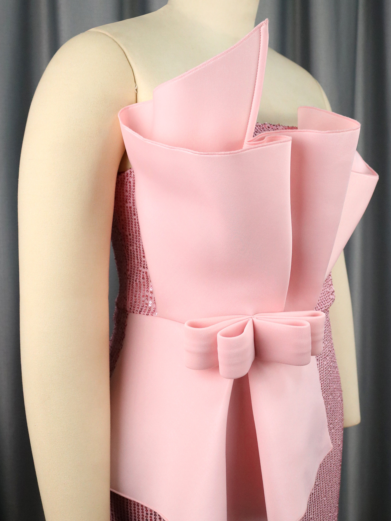 Women's Clothing designer series tube top bow one step skirt banquet party style dress dress_voghion.com