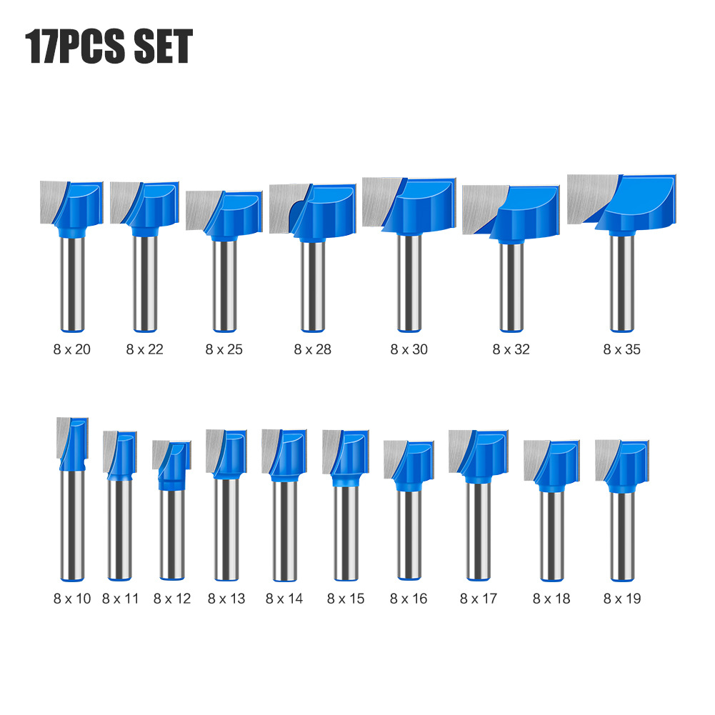 Mango de 8mm exportado a Rusia Amazon AliExpress máquina de grabado máquina de recorte cuchillo de limpieza de fondo plano 10-32mm azul