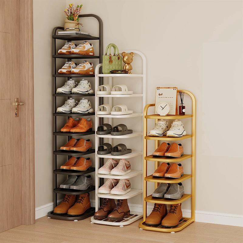 Estante para zapatos, puerta de casa de varios pisos, casa de alquiler simple pequeña y estrecha, dormitorio de ahorro de espacio, armario de zapatos de almacenamiento plegable