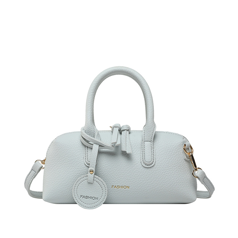 Bolso de moda coreano 2025 primavera y verano nuevo bolso femenino bolso de hombro con patrón de lichi casual bolso de mensajero de letras simples